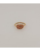 Bague galet torsadé