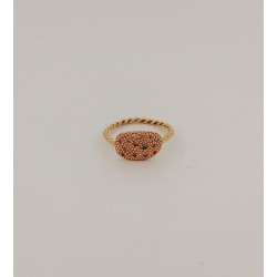 Bague galet torsadé