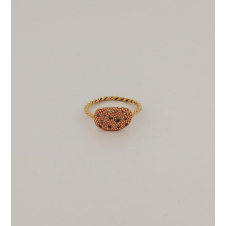 Bague galet torsadé