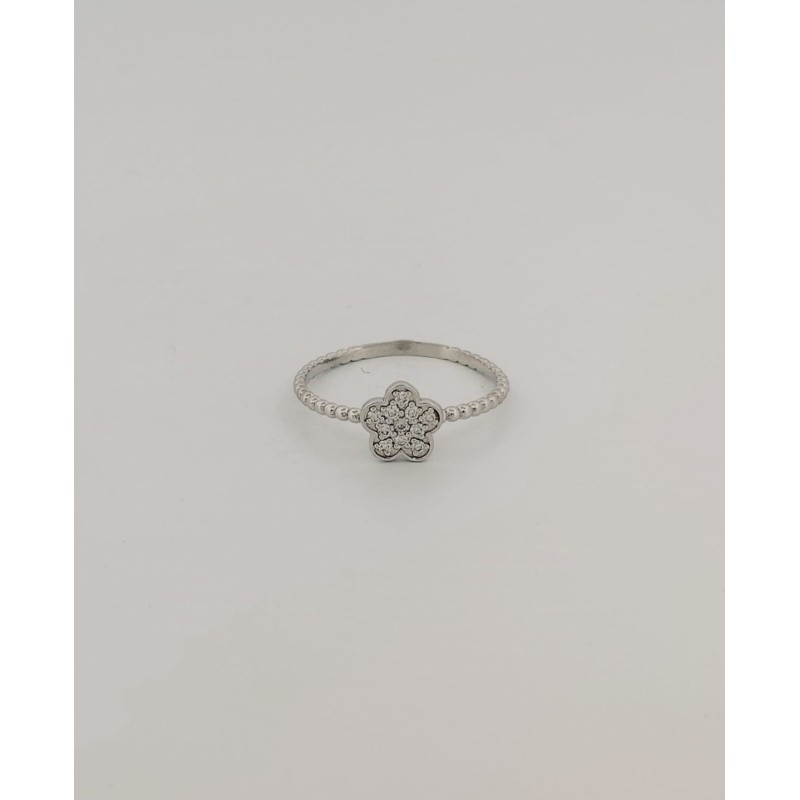 Bague "fleur" empierré
