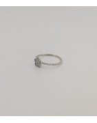 Bague "fleur" empierré