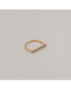 Bague baguette diamants