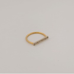 Bague baguette diamants