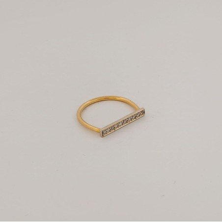 Bague baguette diamants