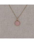 Pendentif quartz rose