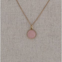 Pendentif quartz rose