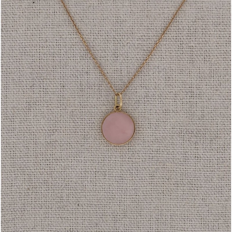 Pendentif quartz rose